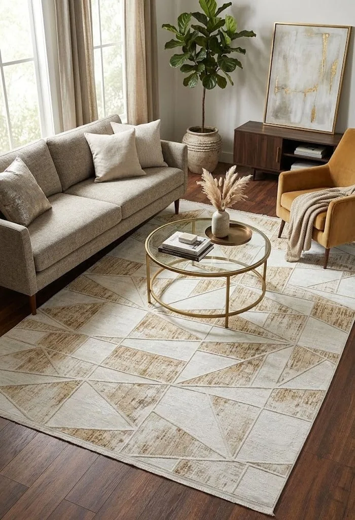 AGAH KF456 Gray Triangle Pattern