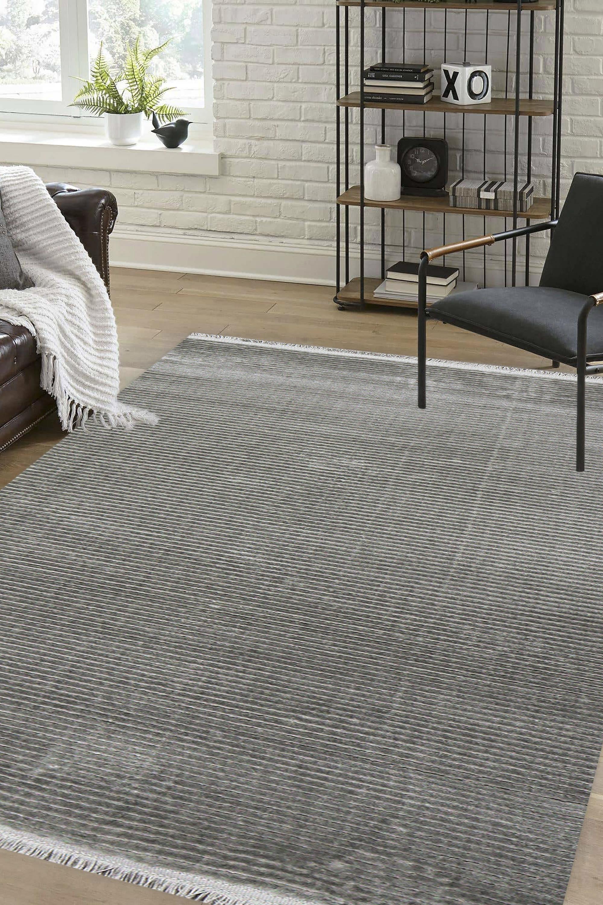 Crown 4010 GRAY Series Machine Woven Modern Living Room Carpet | Sultan Halı