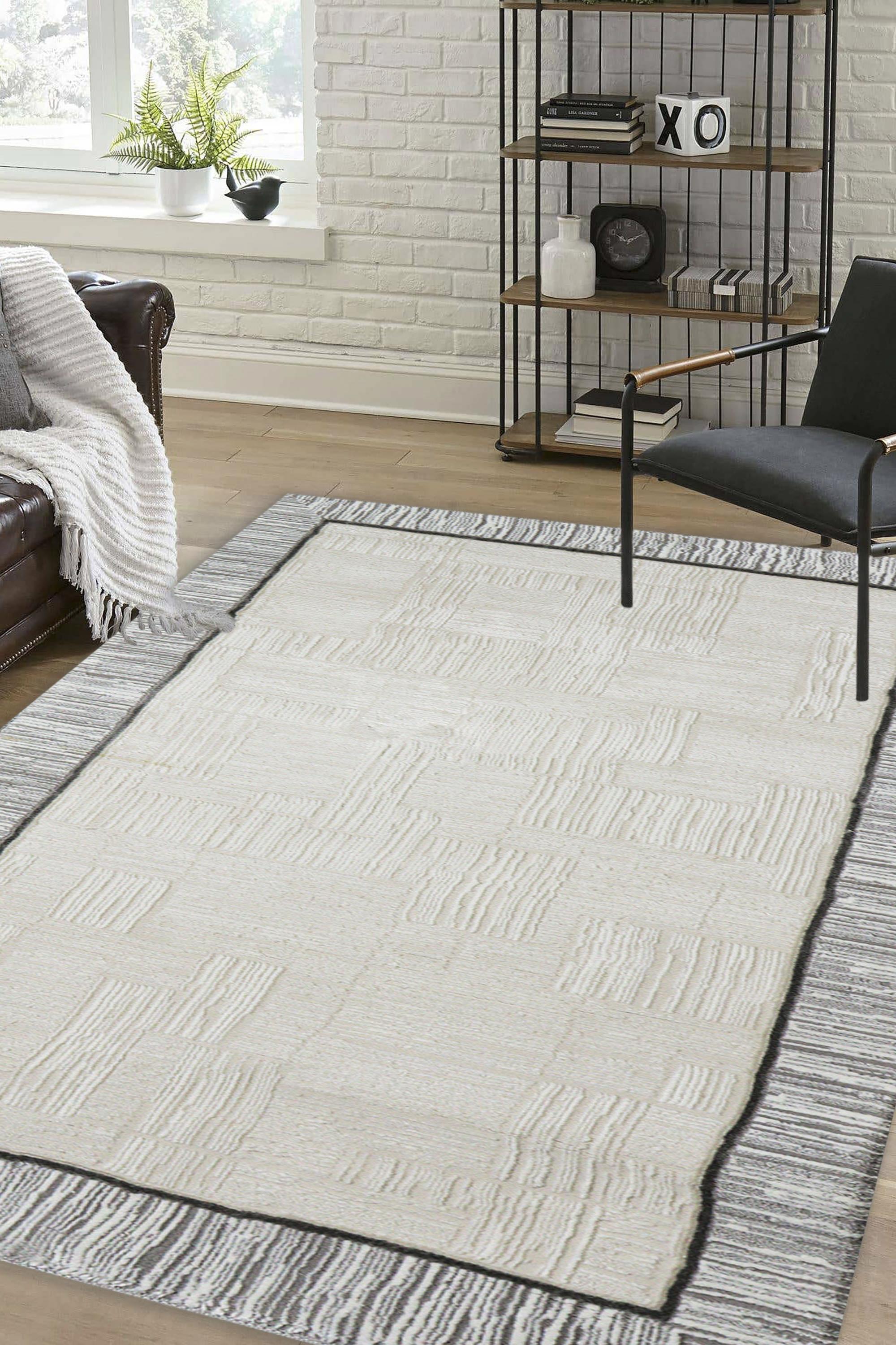 Crown 4012 GRAY Series Machine Woven Modern Living Room Carpet | Sultan Halı