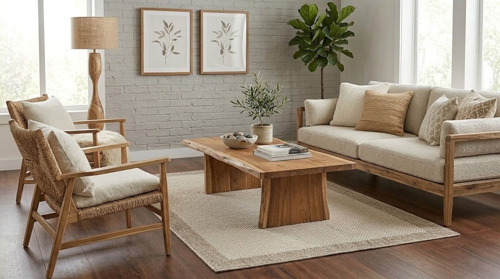 Deep Sisal Jute Beige Decorative Washable Rug with Hazel Border Non-Slip Base | ST04
