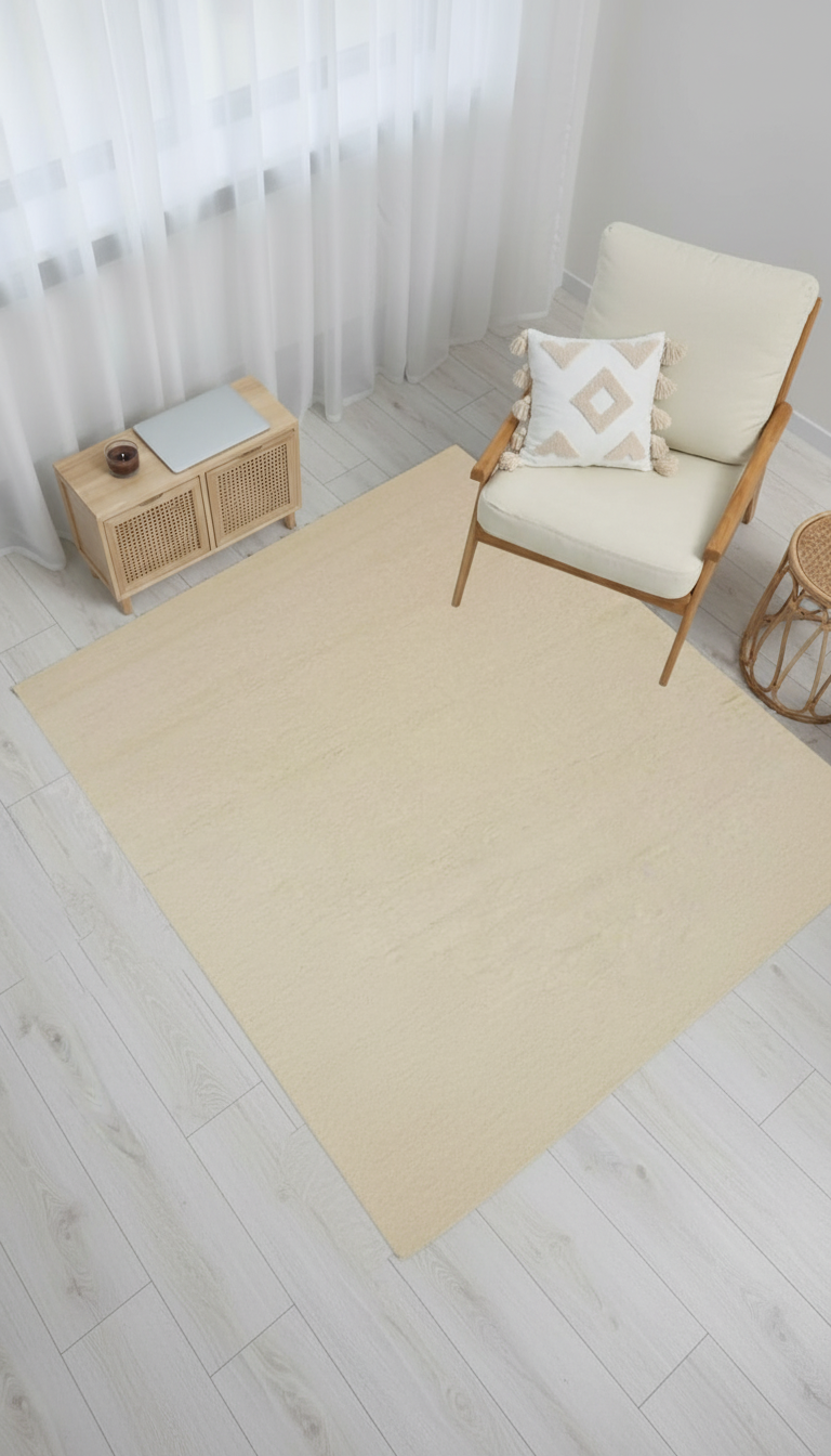 Dream Color Cream Soft Non-Slip Machine Washable Rug