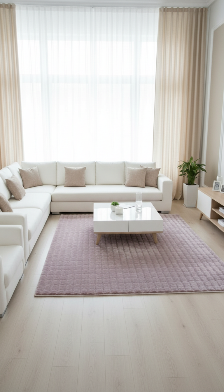 Dream Soft Pink Non-Slip Machine Washable Rug