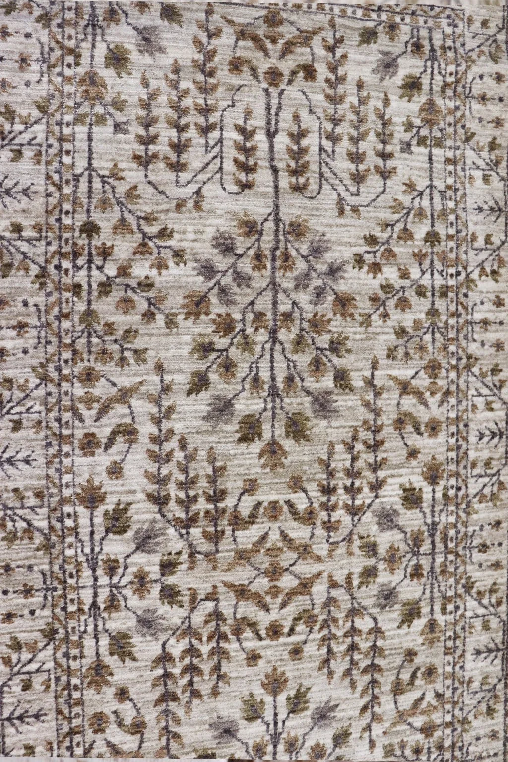 Eva Vintage Modern Halı Vizon ve Kahverengi Kare/Dikdörtgen Salon Halısı