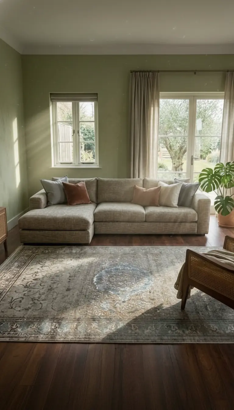 GOBLEN Series 710,000 Dustproof Cotton Backed A.Green A.Gray Carpet 9450
