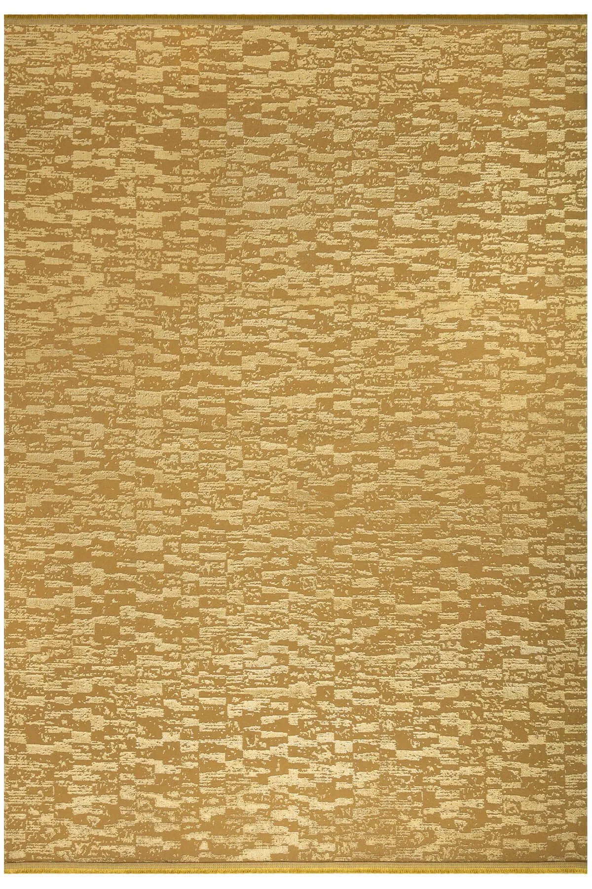 Gold Shiny Non-Slip Washable Thin Rug