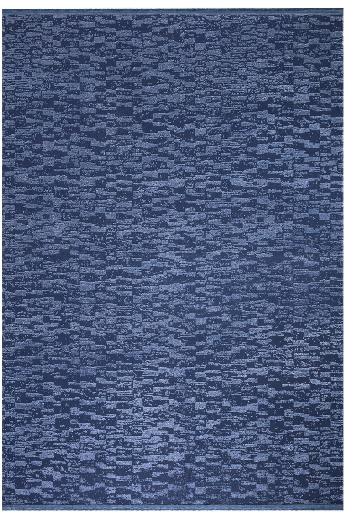 Navy Blue Colorful Shiny Non-Slip Washable Thin Rug