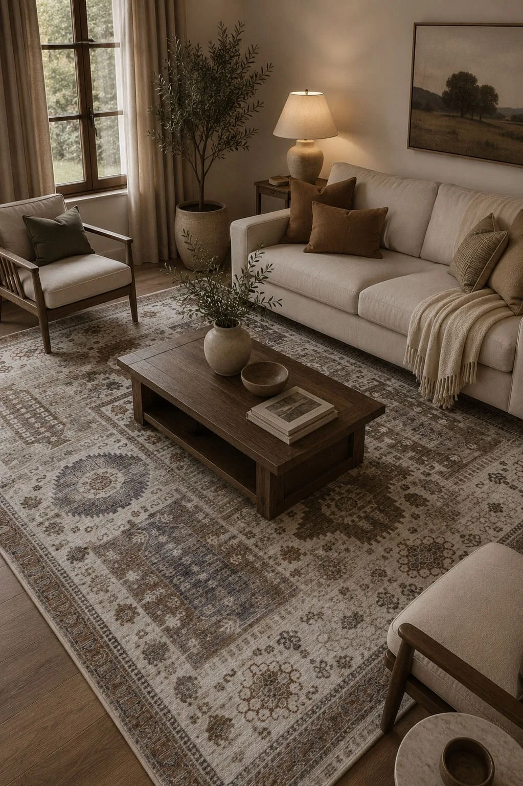 Lidya Toz Tutmaz Ve Tüylenmez Modern Carpet - Cream Vizon Y0735