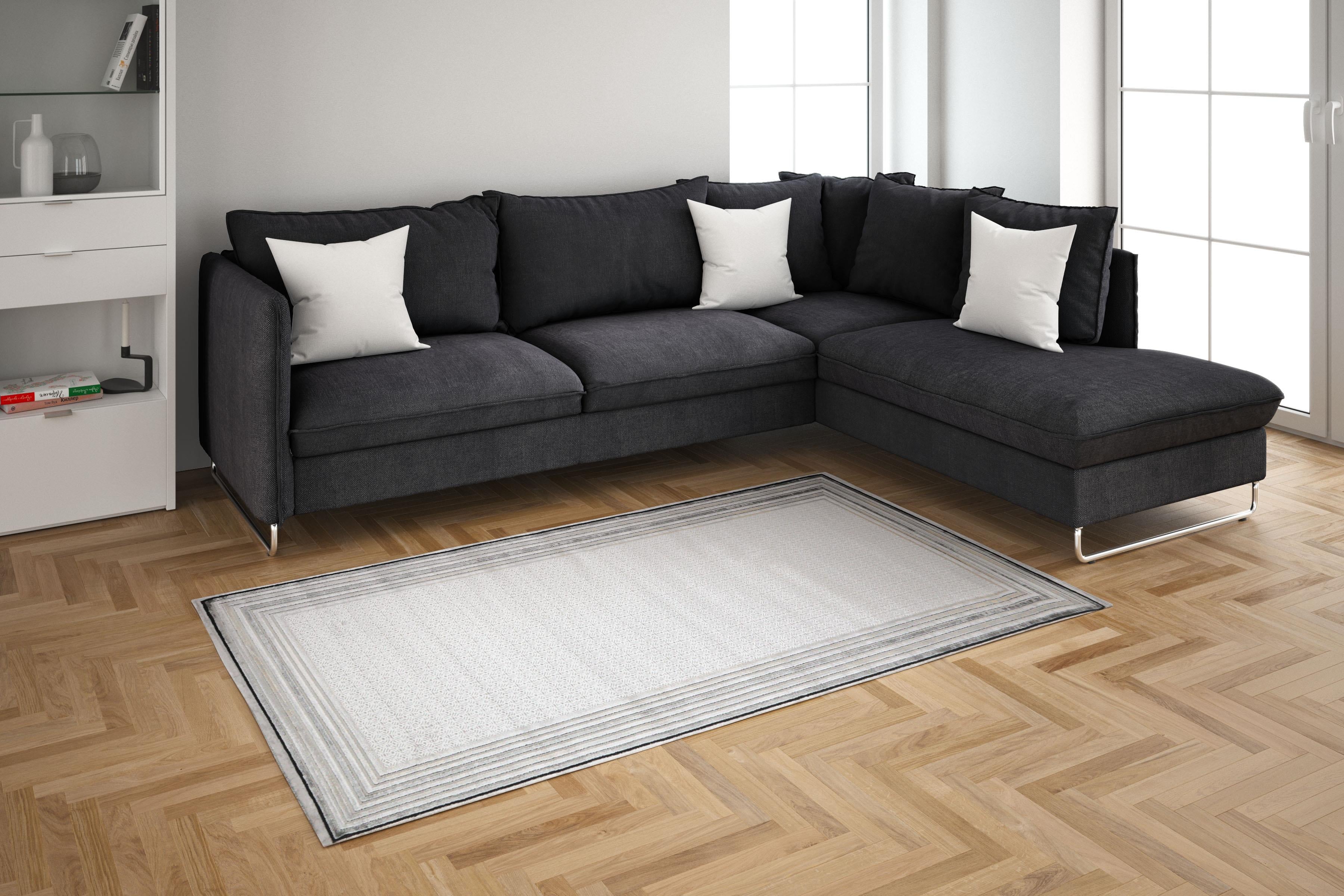 Medallion Series Framed Classic Patterned non-slip bottom Machine Woven Carpet | 17114