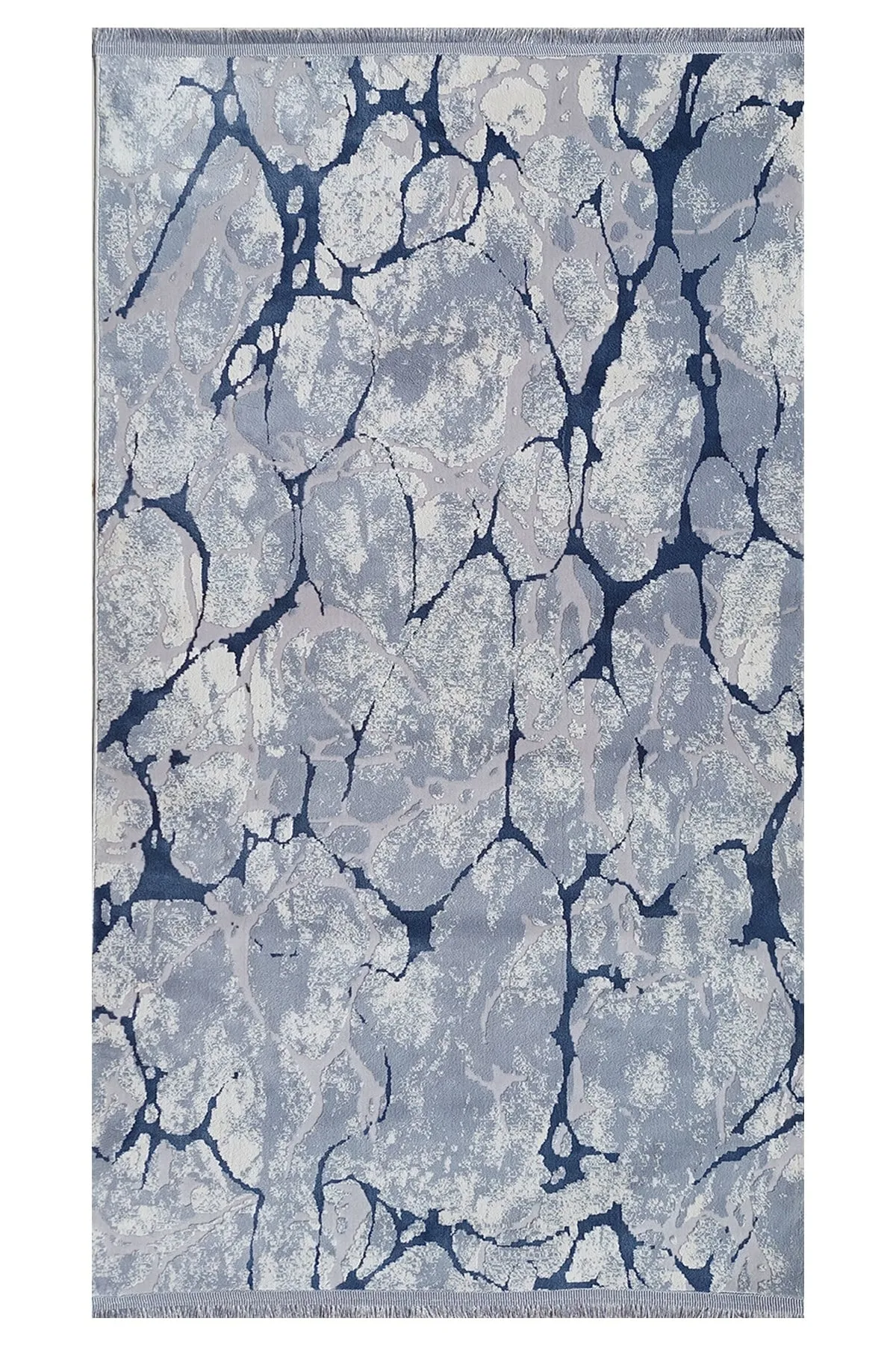 Blue Bamboo Soft Woven Rug for Kids Room Living Room Kitchen Runner Mat