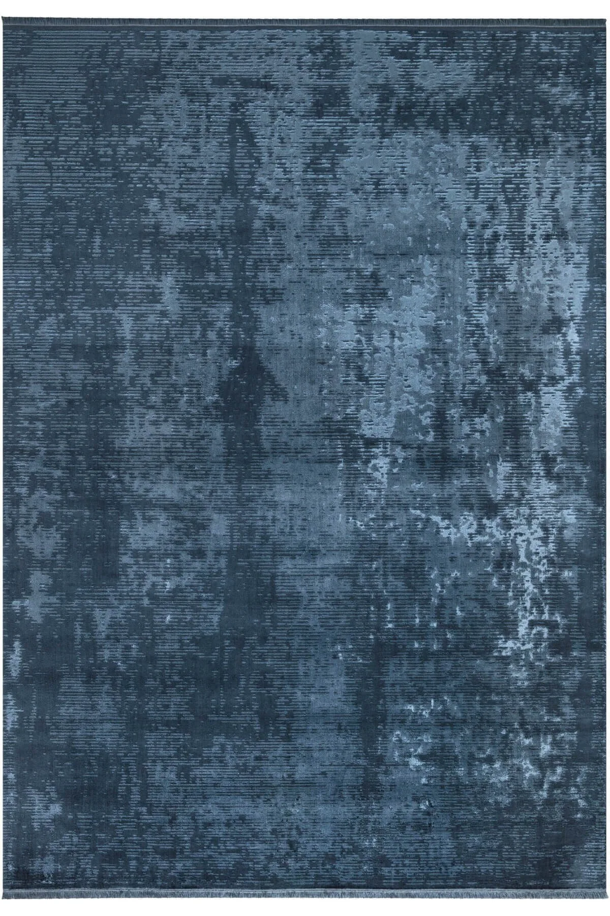 Vintage Blue Bamboo Non-Slip Machine Woven Rug