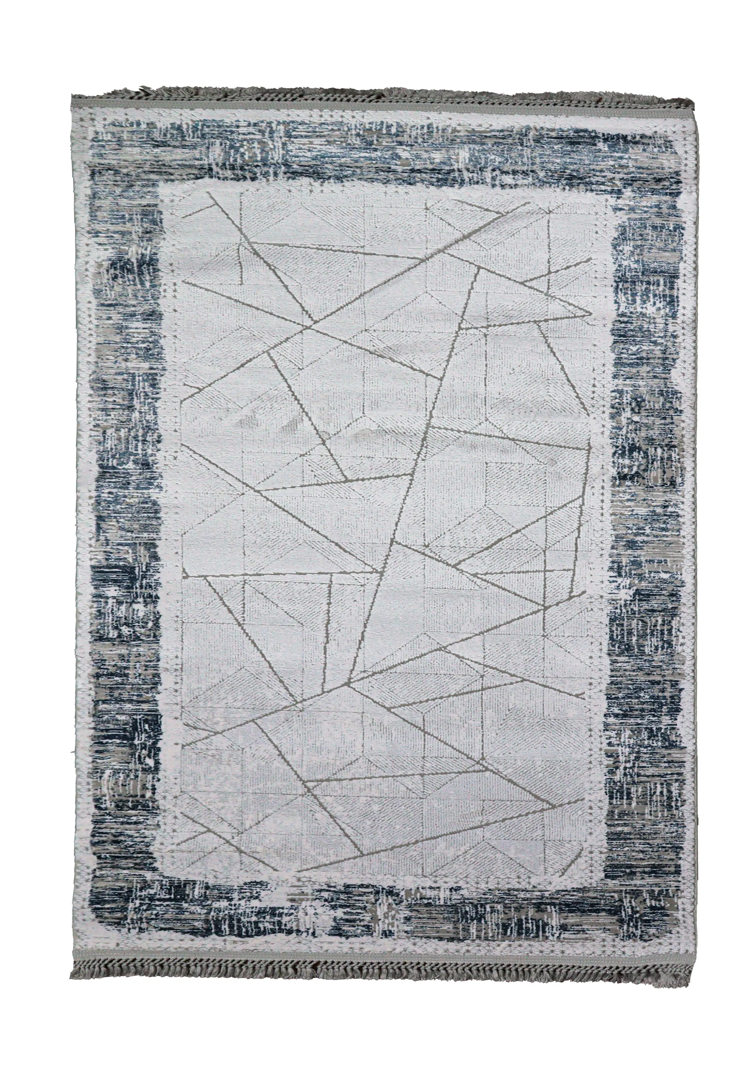 Nostalji Series Framed Lacivet Under Non-slip Machine Woven Rug | 13634