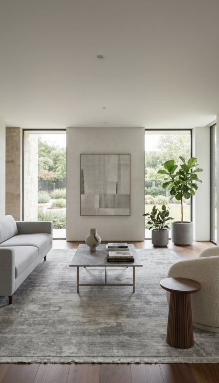 PARLA Series Modern Textured Light Grey Carpet | LZ410A