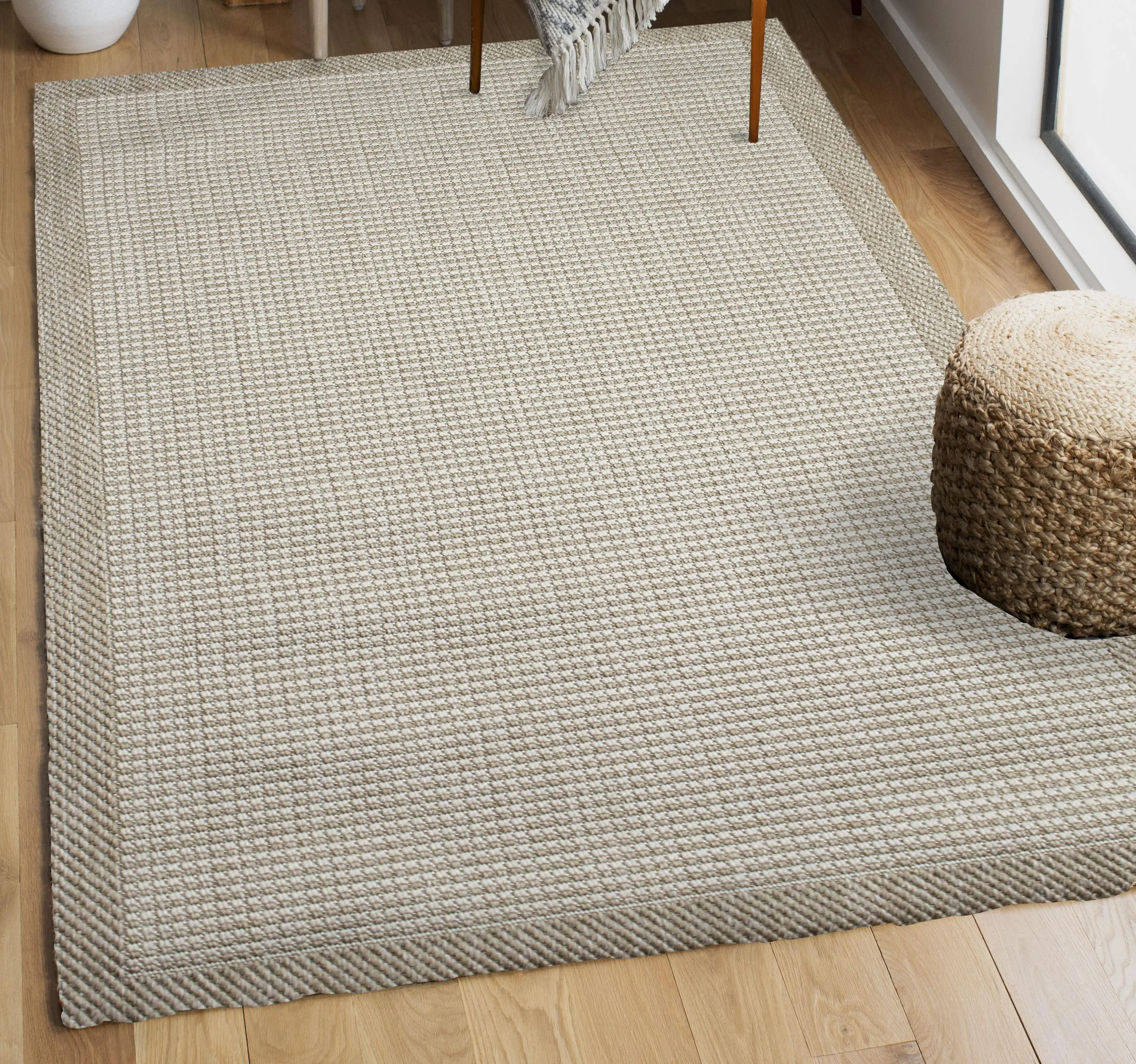 Sisal Series Beige Non-Slip Washable Woven Jute Rug 4602 | Sultan Halı