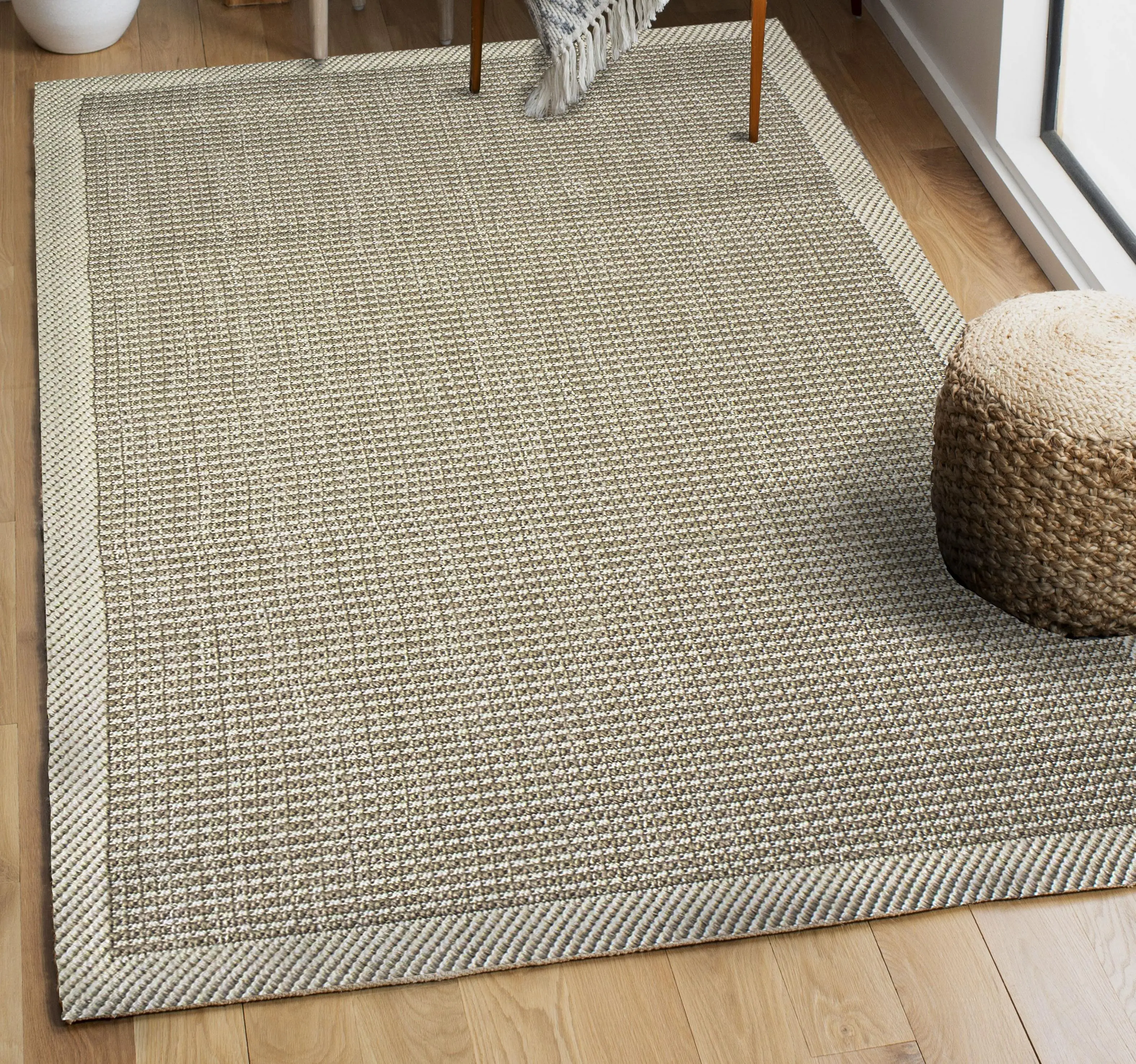 Sisal Series Cream Non-Slip Washable Woven Jute Rug 4600 | Sultan Halı