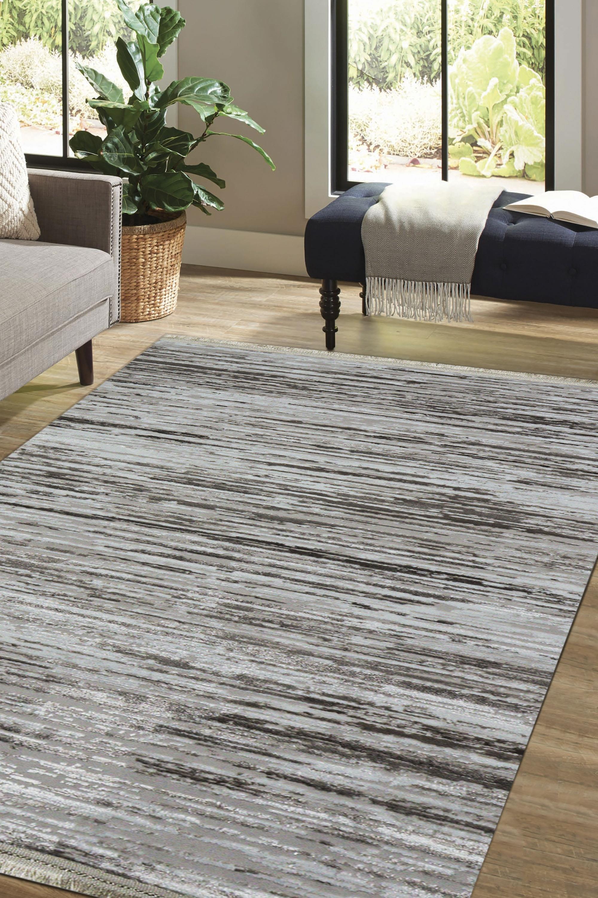 Sultan Mısra Series Mink Modern Patterned Flame Rotary non-slip bottom Machine Woven Carpet