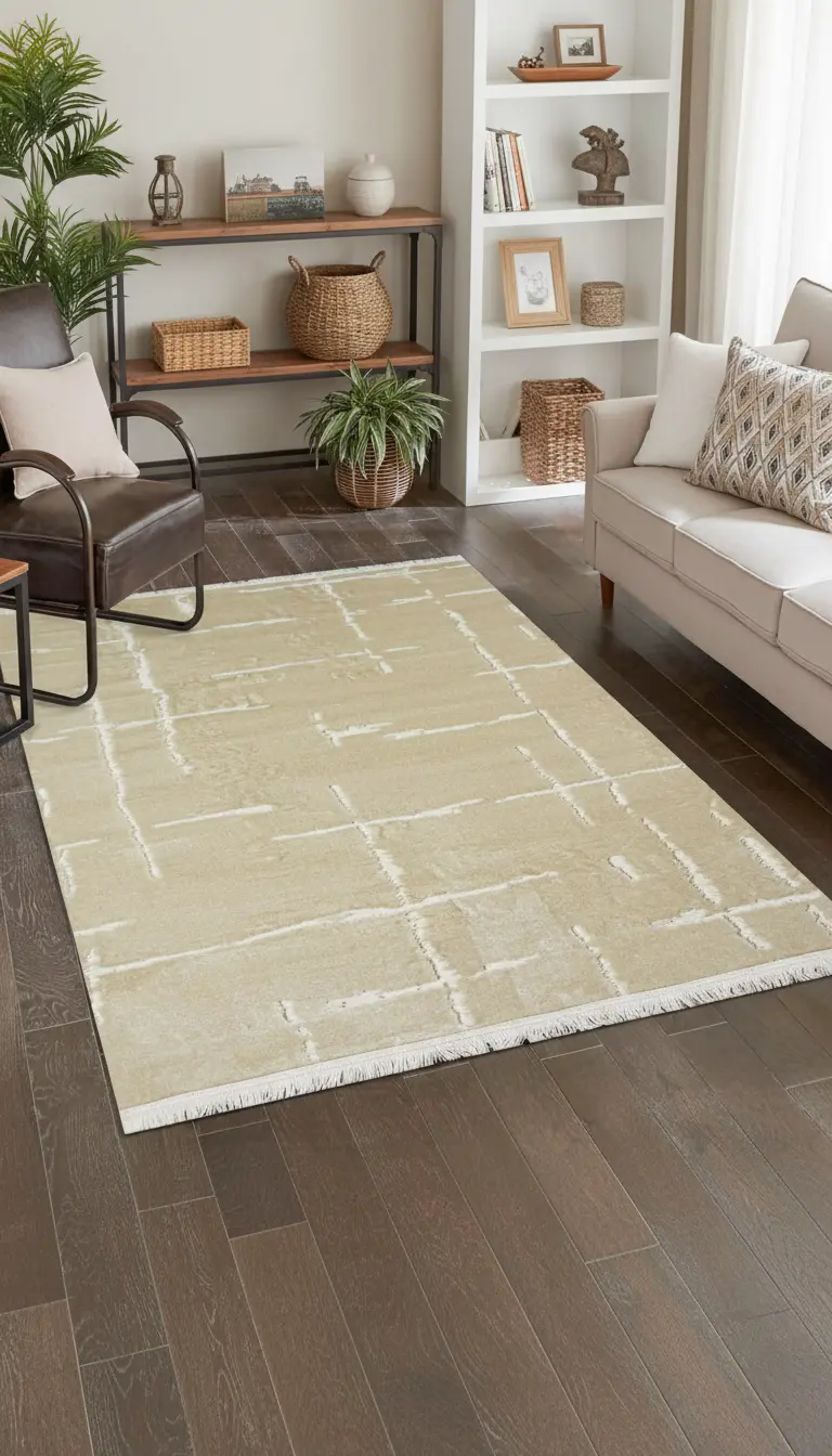 Sultan Sare 04 Soft Shiny Non-Slip Machine Washable non-slip bottom Woven Rug