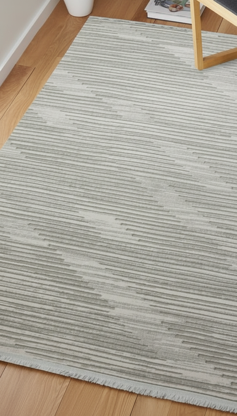 Sultan Serra Grey Classic Modern Acrylic Machine Woven Living Room Carpet - 11355