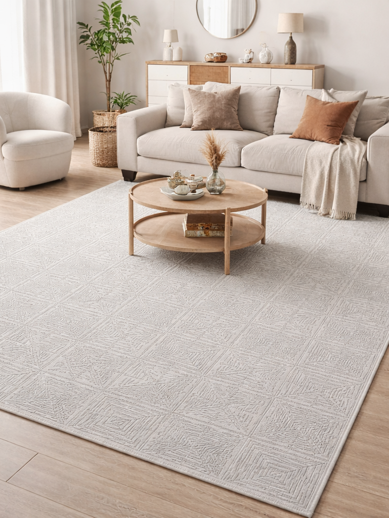 3D Satin Square Rug | 4
