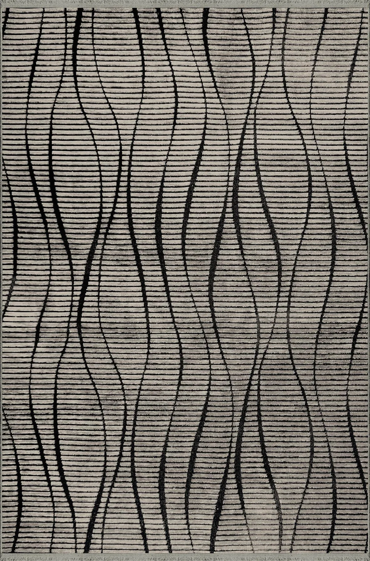 Vadi Şönil Modern Grey Machine Woven Carpet - 8045