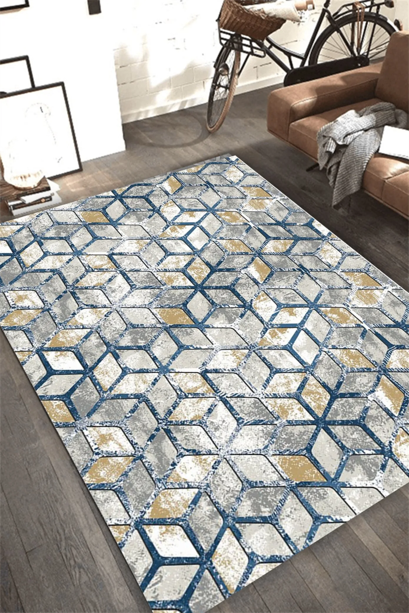 Vitra Mavi Washable Non-Slip Design Rug