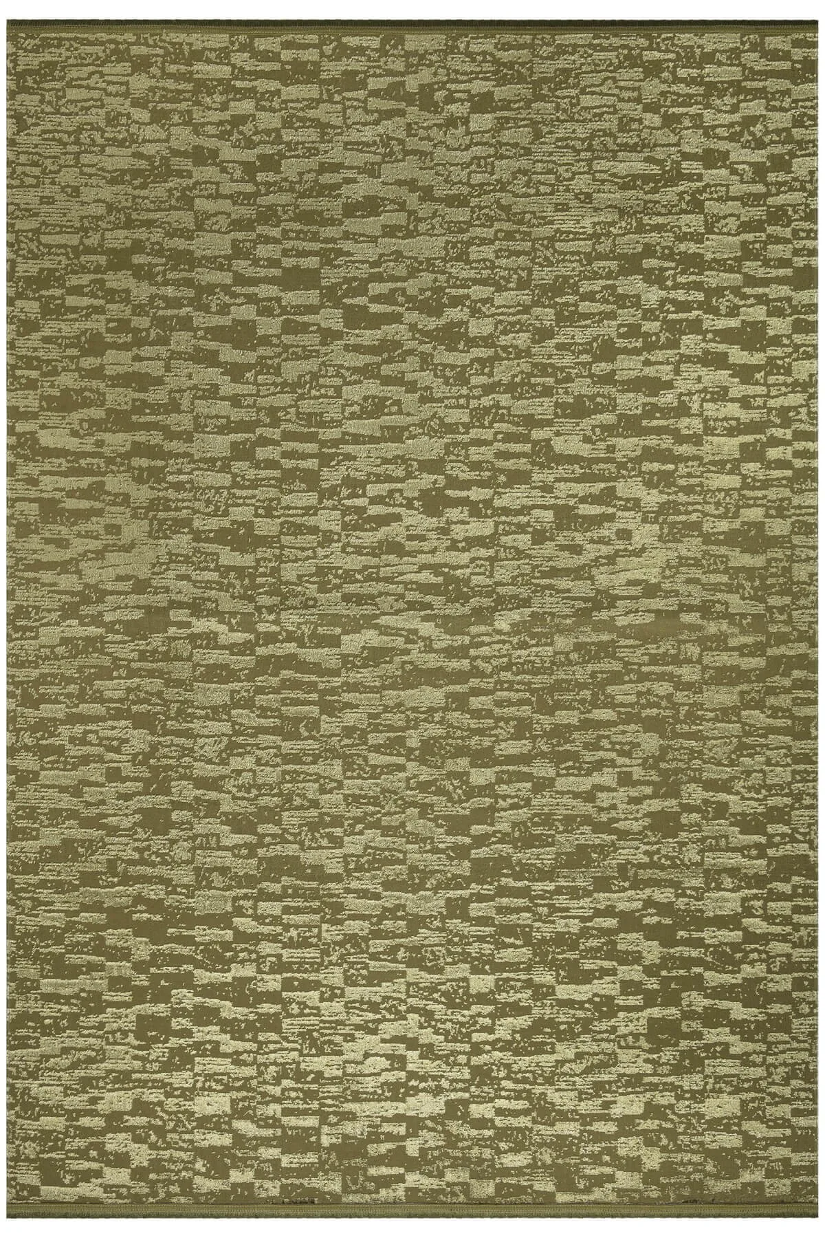 Green Shiny Non-Slip Washable Thin Rug