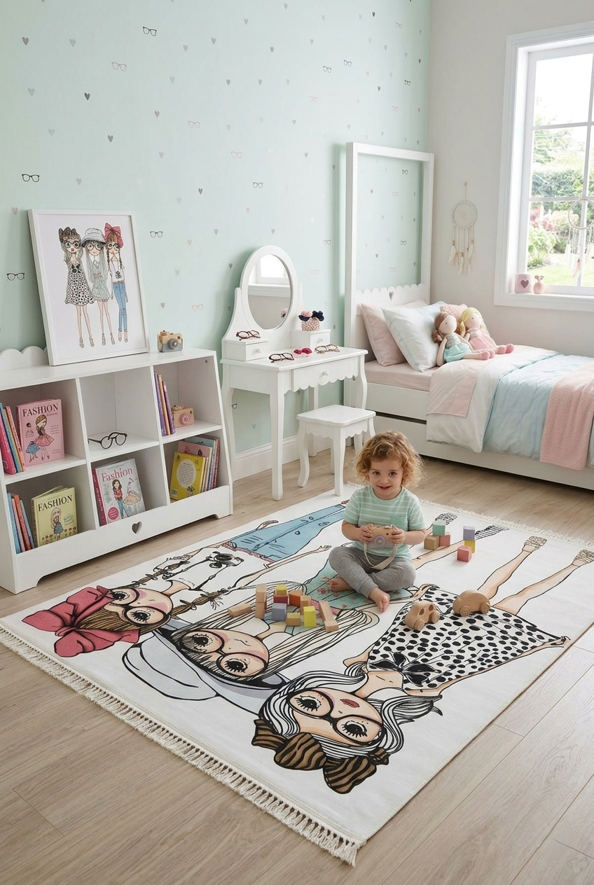 Zerda Moda Girls Children's Room Rug