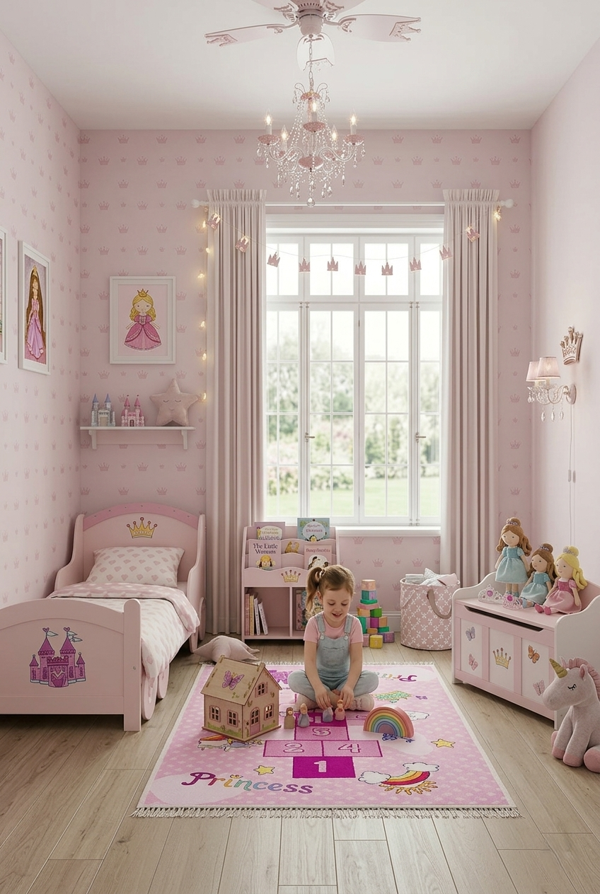 Zerda Prenses Seksek Kids Room Carpet